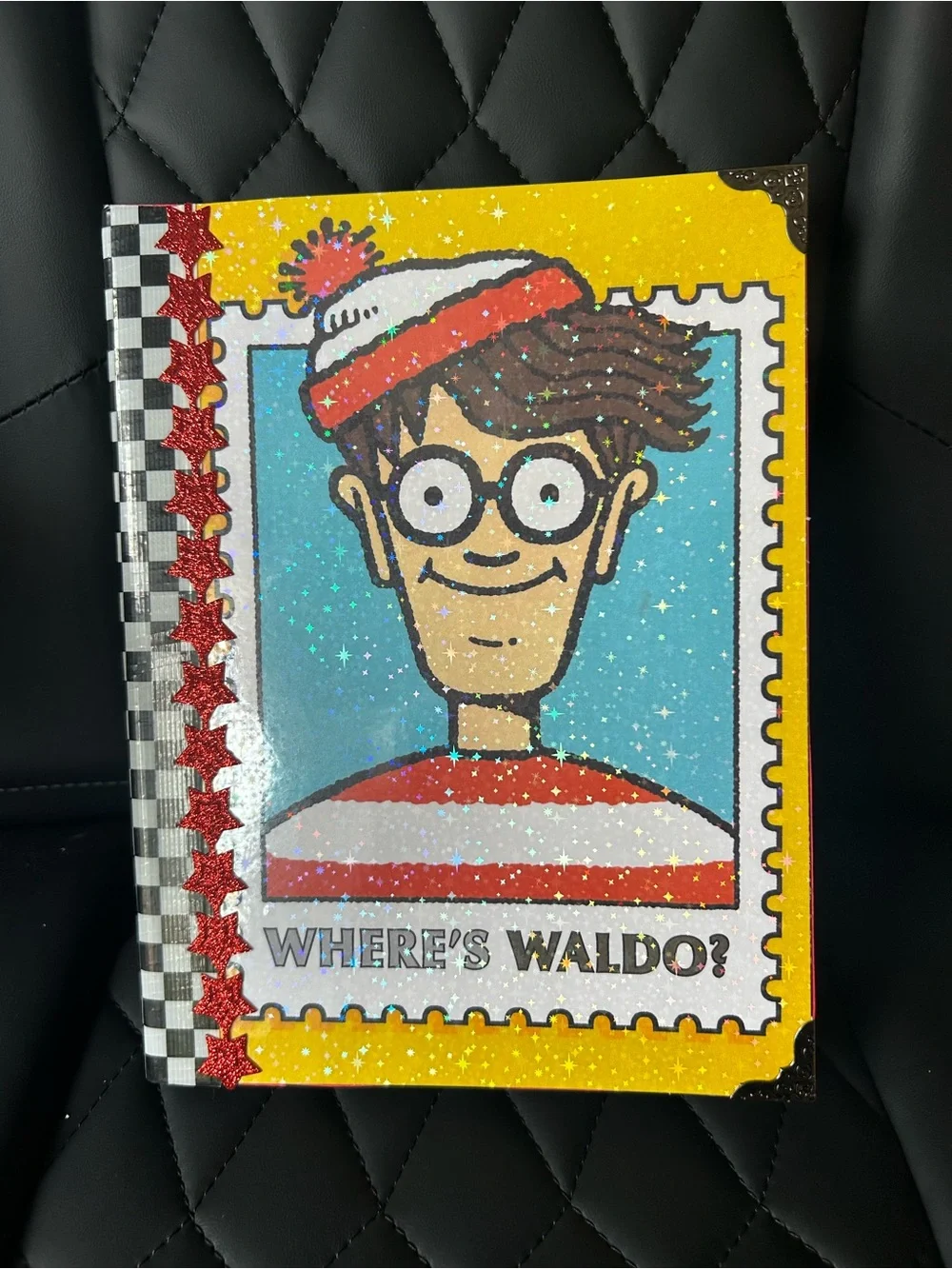 Where's Waldo? Handmade Journal - Yellow & Red